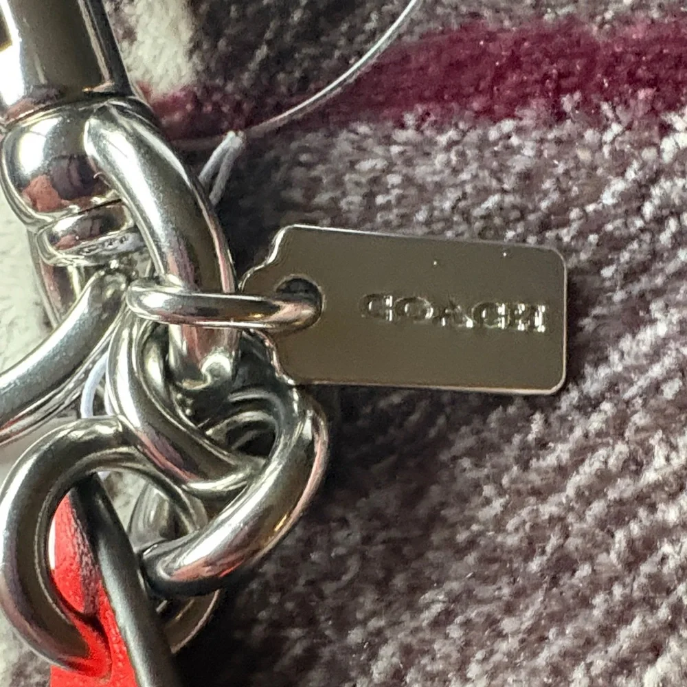 Coach novelty Leather Pinwheel Keychain - Picture 4 of 6